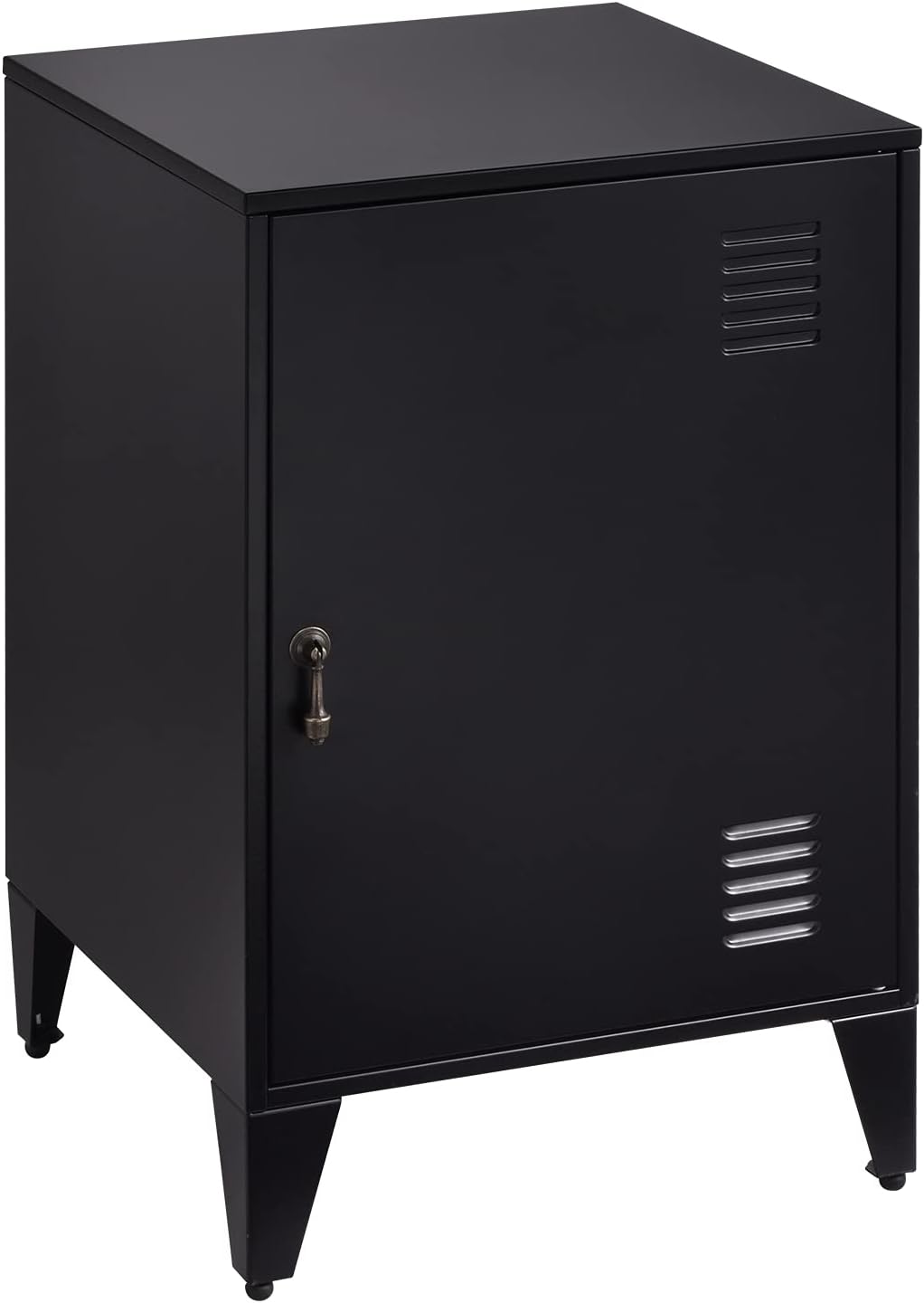 Black Metal Night Stands Set of 2 with 1 Door D729385