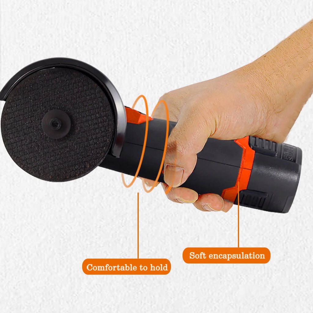 12V Cordless Angle Grinder Kit 3 Inch 19500 rpm with 2 1300mAh Lithium-Ion Battery W697
