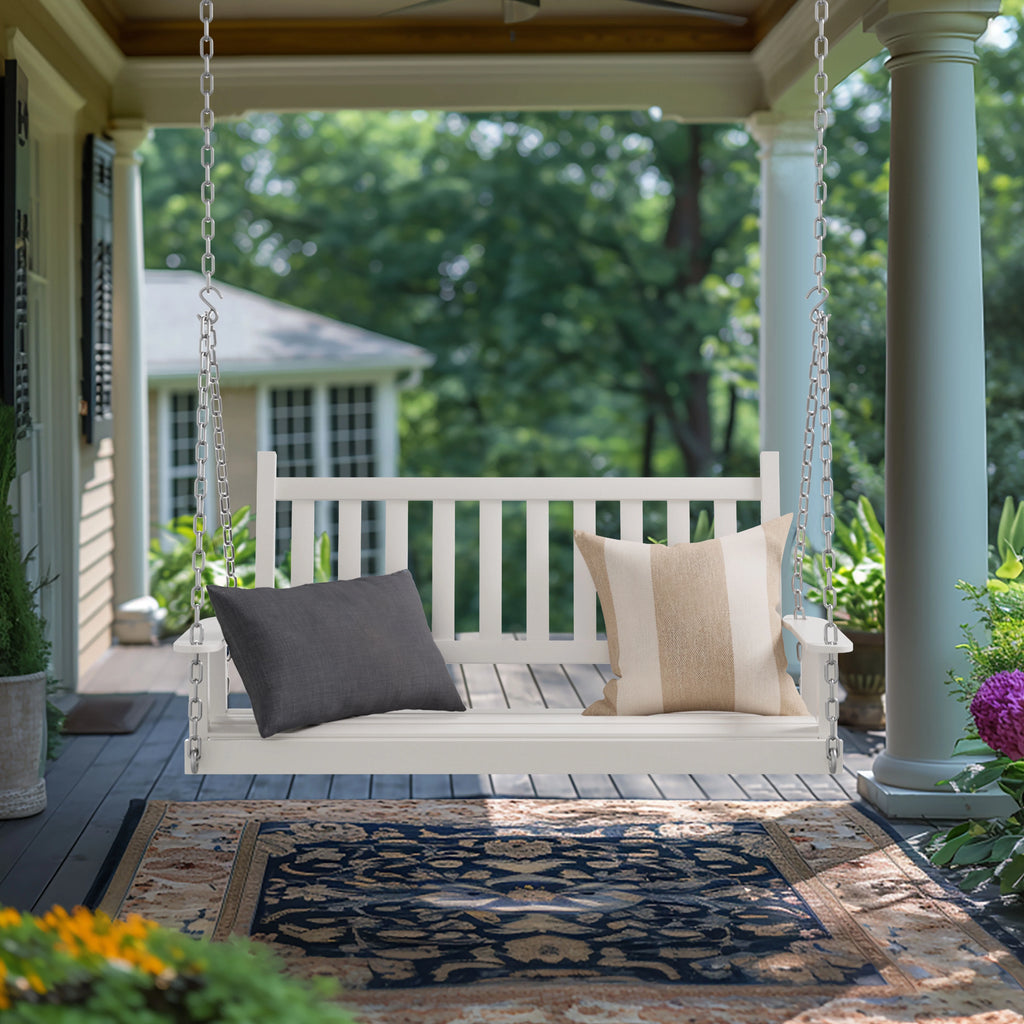 2-Seat Hanging Wooden Porch Swing I747038