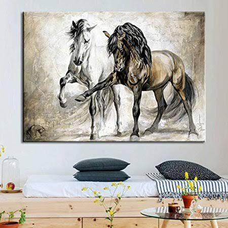 Horse Canvas Art Print Framed U3692