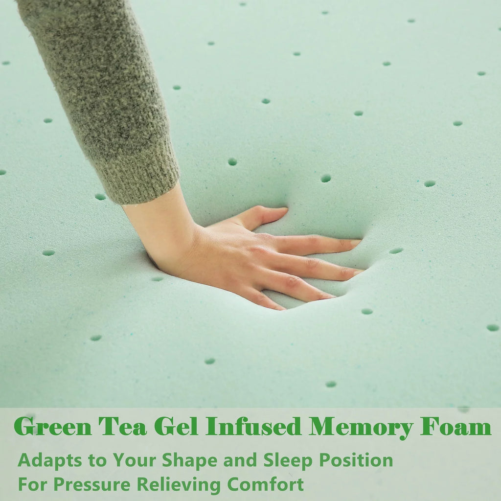 10 inch Green Tea Cooling Gel Memory Foam Queen Mattress S53762