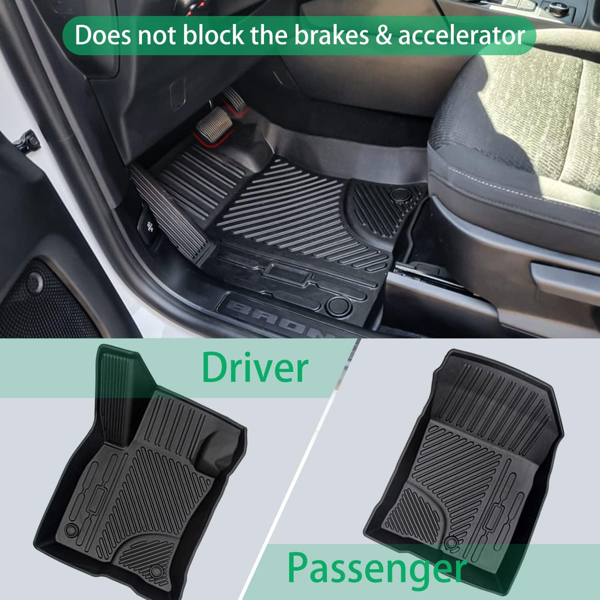 All Weather Floor Liners Interior Carpet Floor Protection Mats Cargo Liner H770