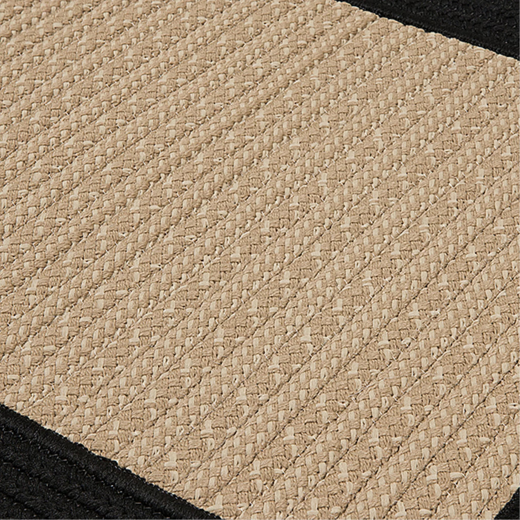 3' x 5' Black Braided Rug S371