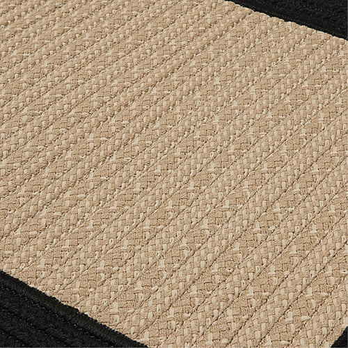 3' x 5' Black Braided Rug S371