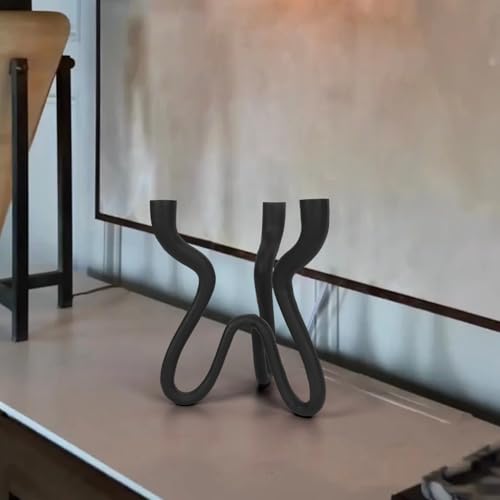 Cast Iron Metal Taper Candlestick Candelabra T18313