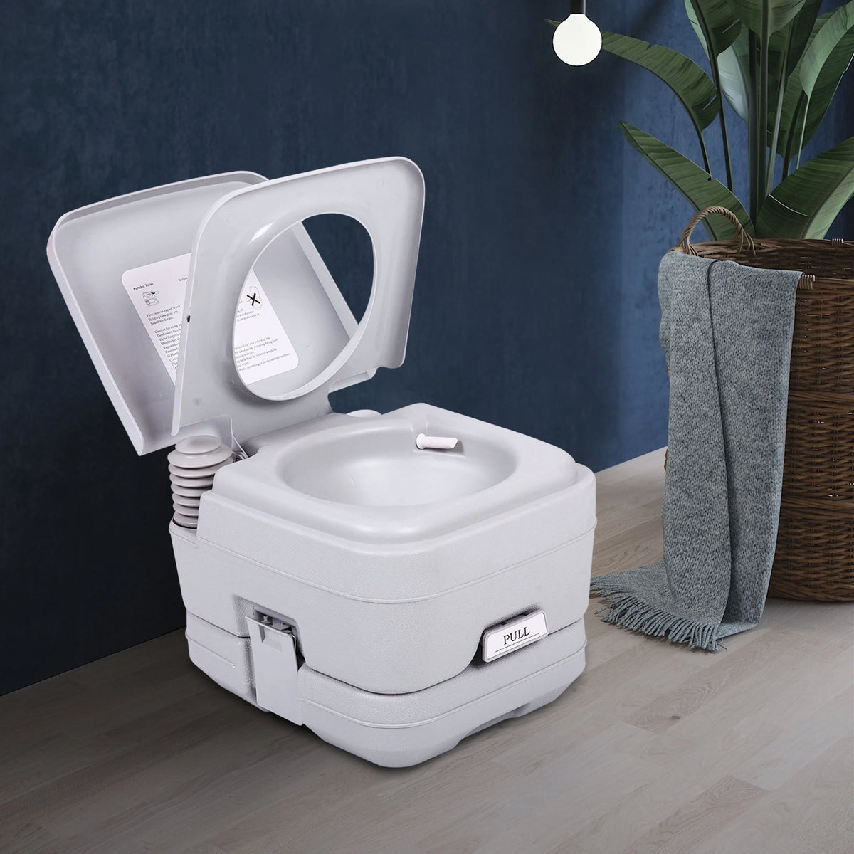 Lightweight 2.6 Gallon Flushable Camping Toilet S692333
