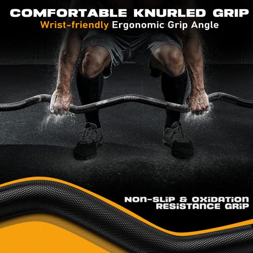 47" EZ Curl Bar Weight Lifting Bar with Star Collars F596238