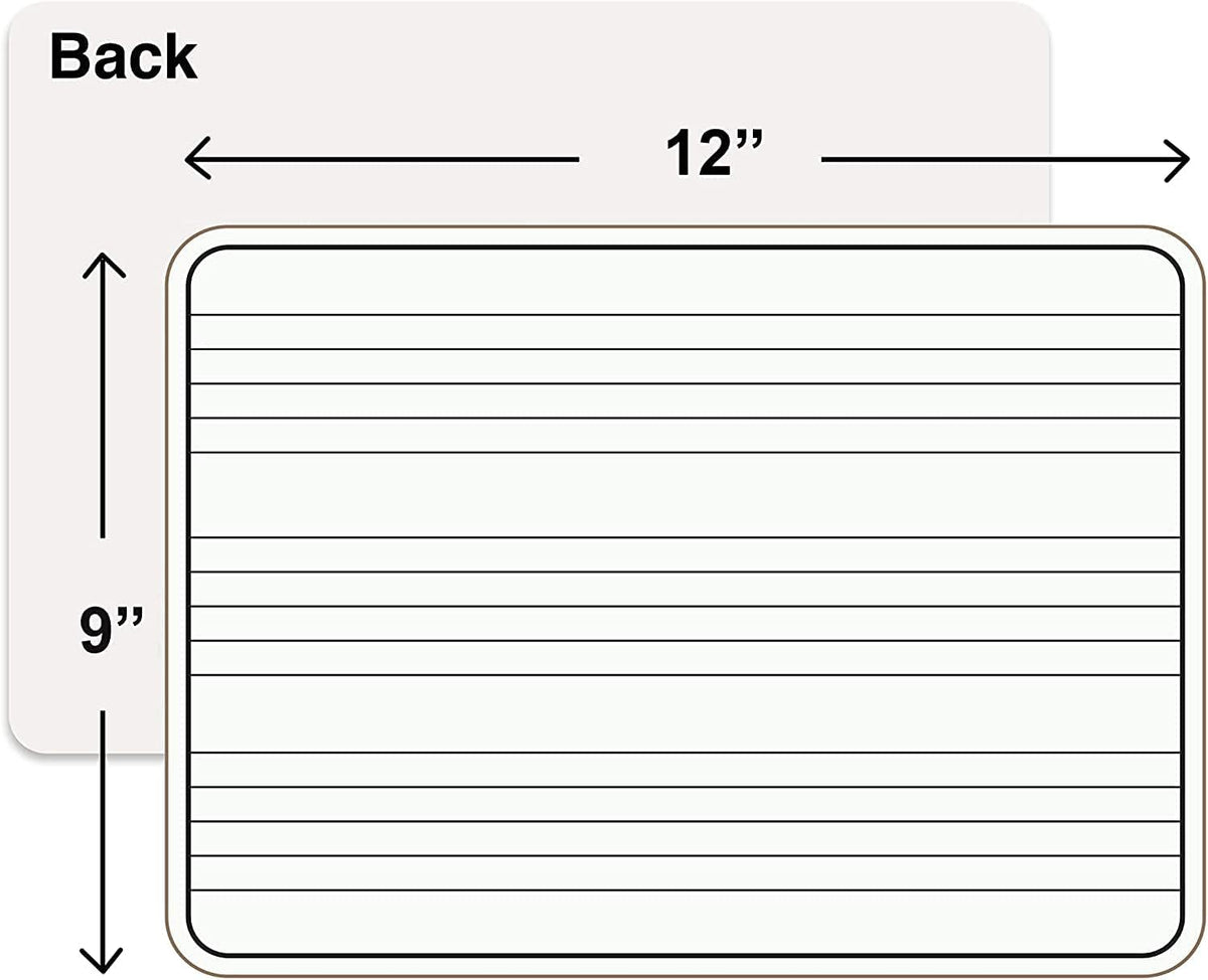 24 Pack Dry Erase Music Staff White Boards 9X12 Inch Double Sided Whiteboard M318