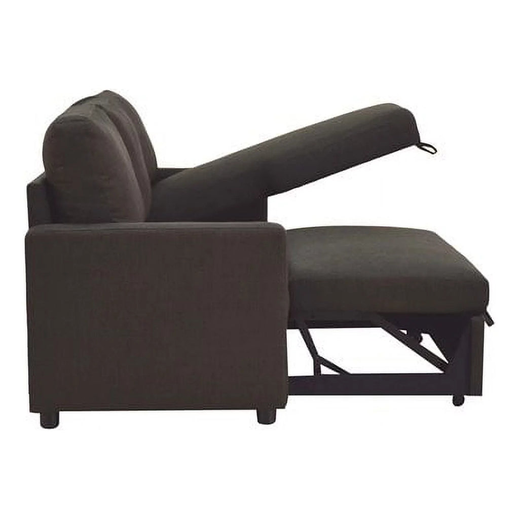 Charcoal Linen Sleeper Sectional Sofa X9383