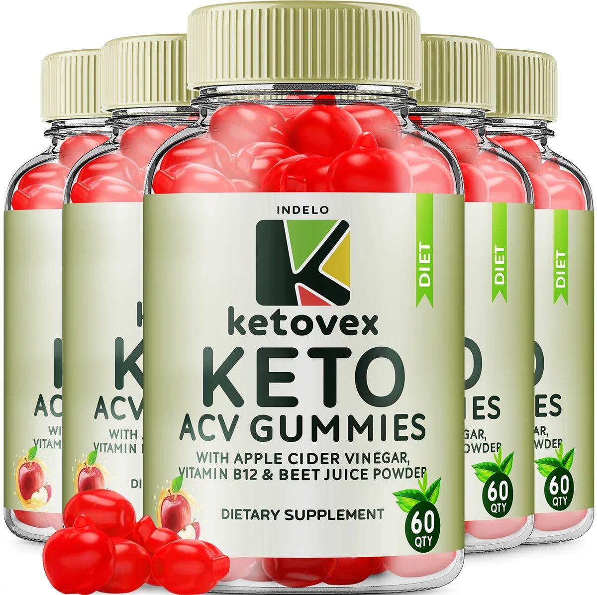 Apple Cider Vinegar Vitamin B6 Vitamin B12 Gummies 1000mg 300 Gummies K20230