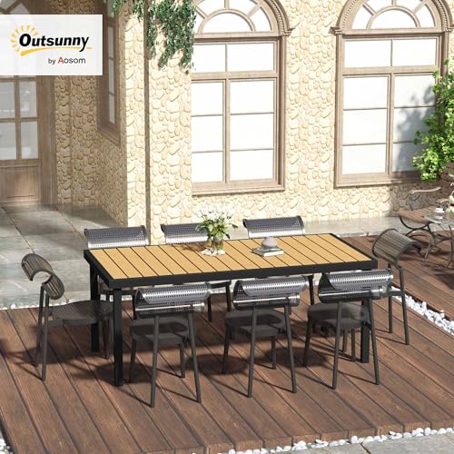 75" x 35" Aluminum Outdoor Dining Table for 8 F644392