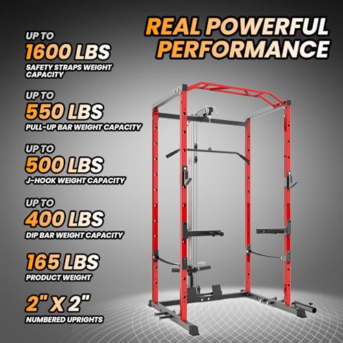 Multi-Functional Power Rack with Cable Pulley System Z496