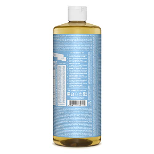 Pure-Castile Liquid Soap (Baby Unscented, 32 ounce) G950