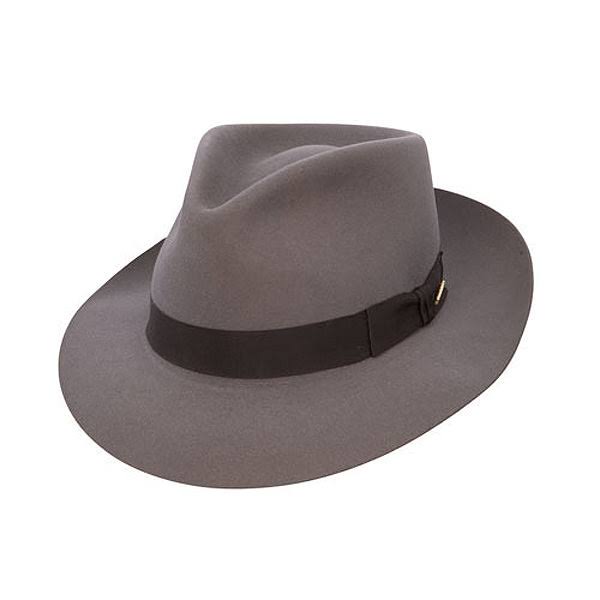 Caribou Fur Felt Fedora Hat Size 6 7/8 A332879