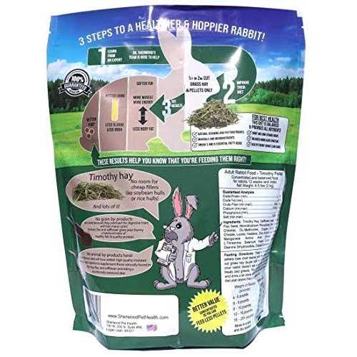 Timothy Hay Pellet Adult Rabbit Food G932182