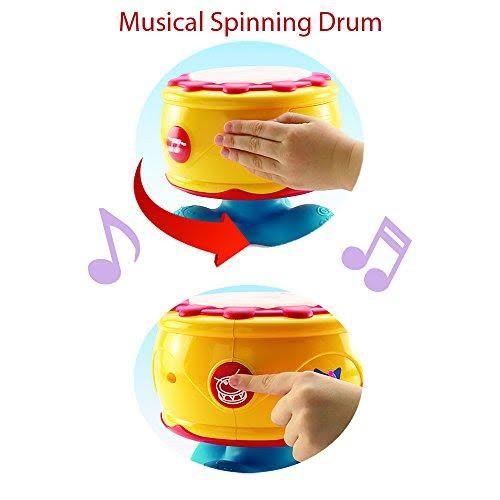 Infant Baby Bongo Drum Musical Toy with Lights Sounds X5538