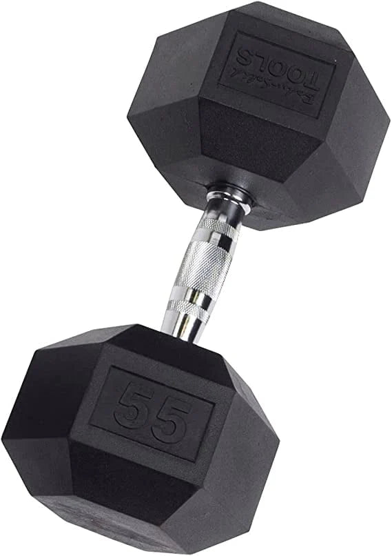 Rubber Coated Hex Dumbbells 35 lb U88174