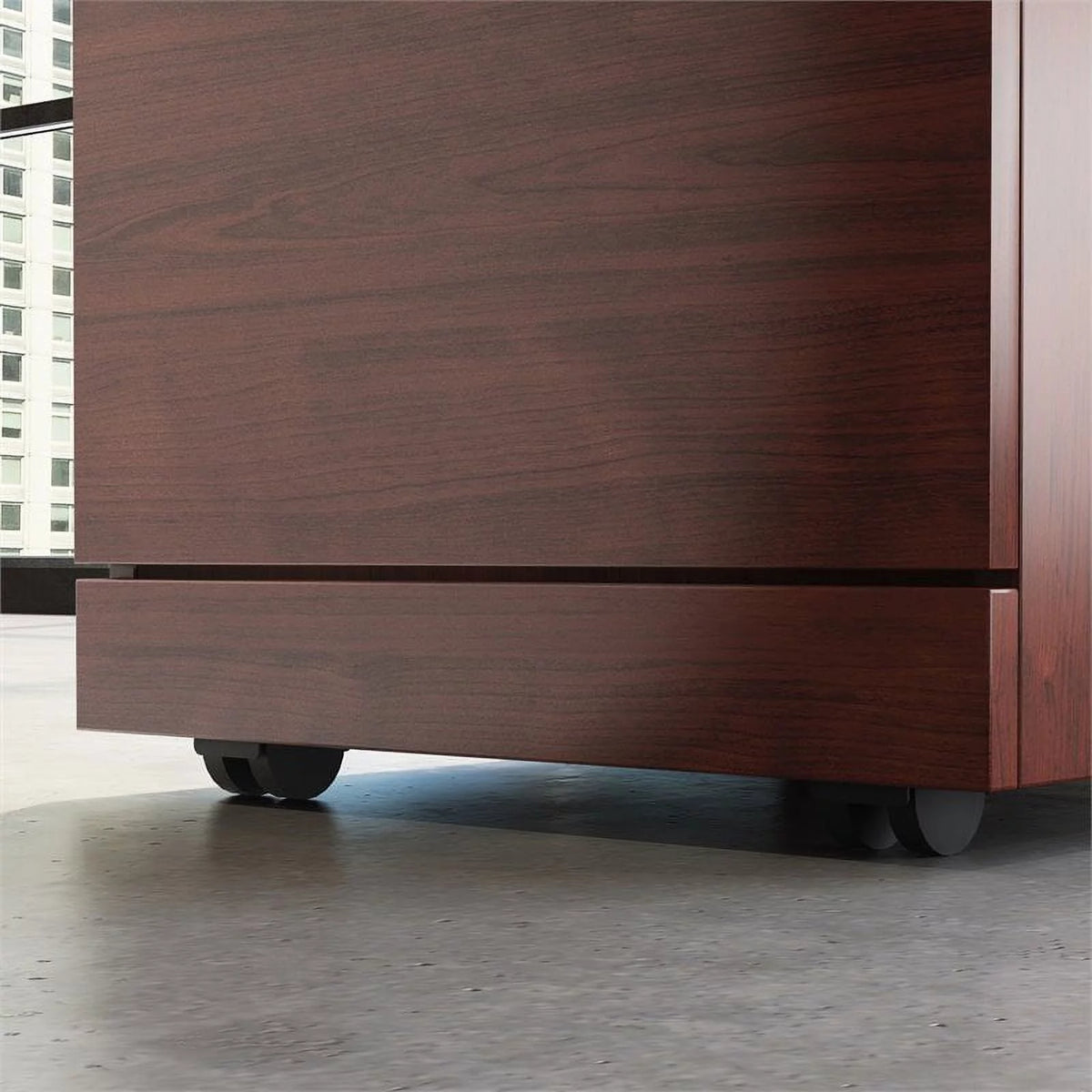 Engineered Wood 3-Drawer Mobile Filing Cabinet F593