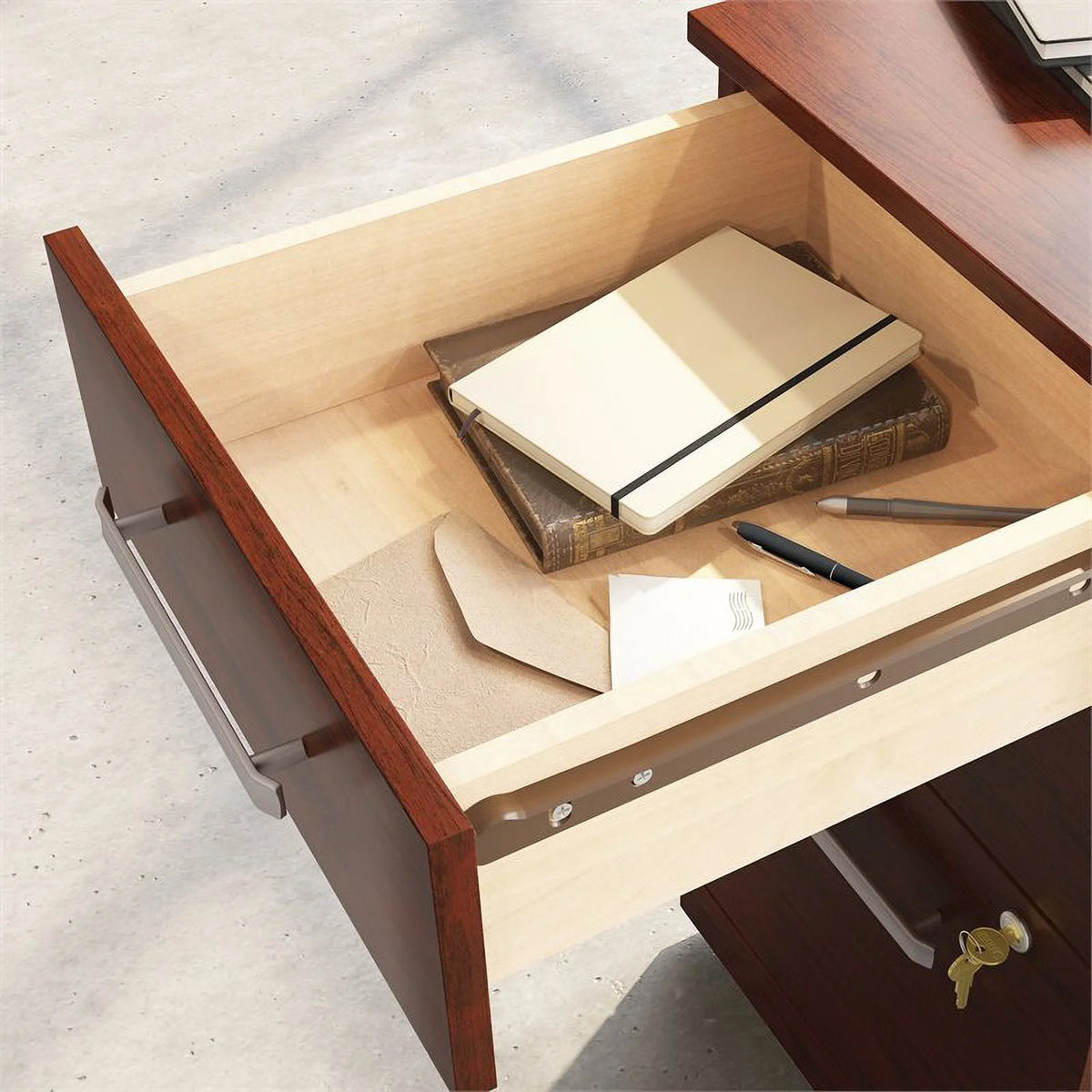 Engineered Wood 3-Drawer Mobile Filing Cabinet F593