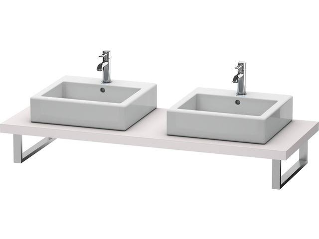 White Lilac Satin Matte Lacquer Bathroom Console U601