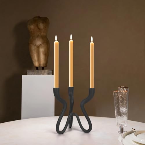 Cast Iron Metal Taper Candlestick Candelabra T18313