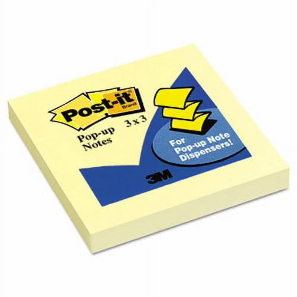 Canary Yellow 3 x 3 Pop-up Notes, 12 Pads/Pack V8907