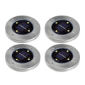 Solar LED In-Ground Disk Lights, 4-Pack W7612