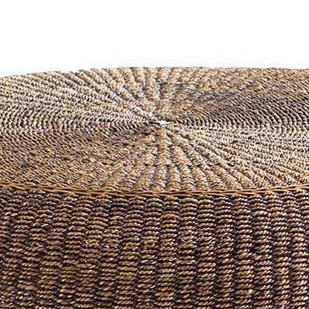 Round Table with Wicker Woven Hardwood Frame K883577