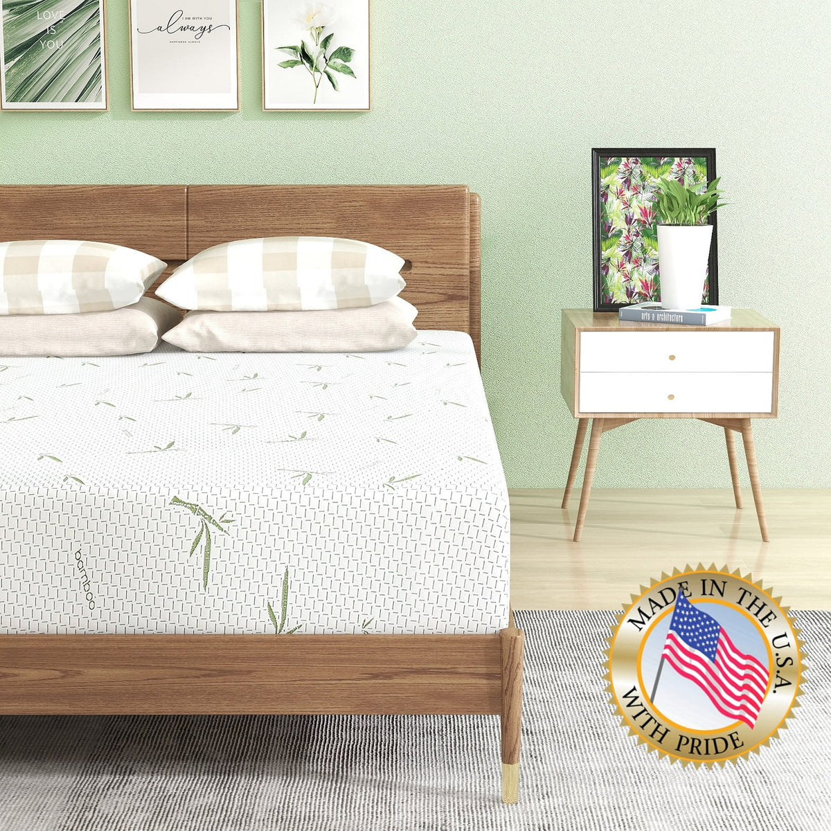 10 inch Green Tea Cooling Gel Memory Foam Queen Mattress S53762