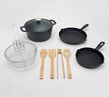 Black 5 Pc Cast Iron Cookware Set Y280298