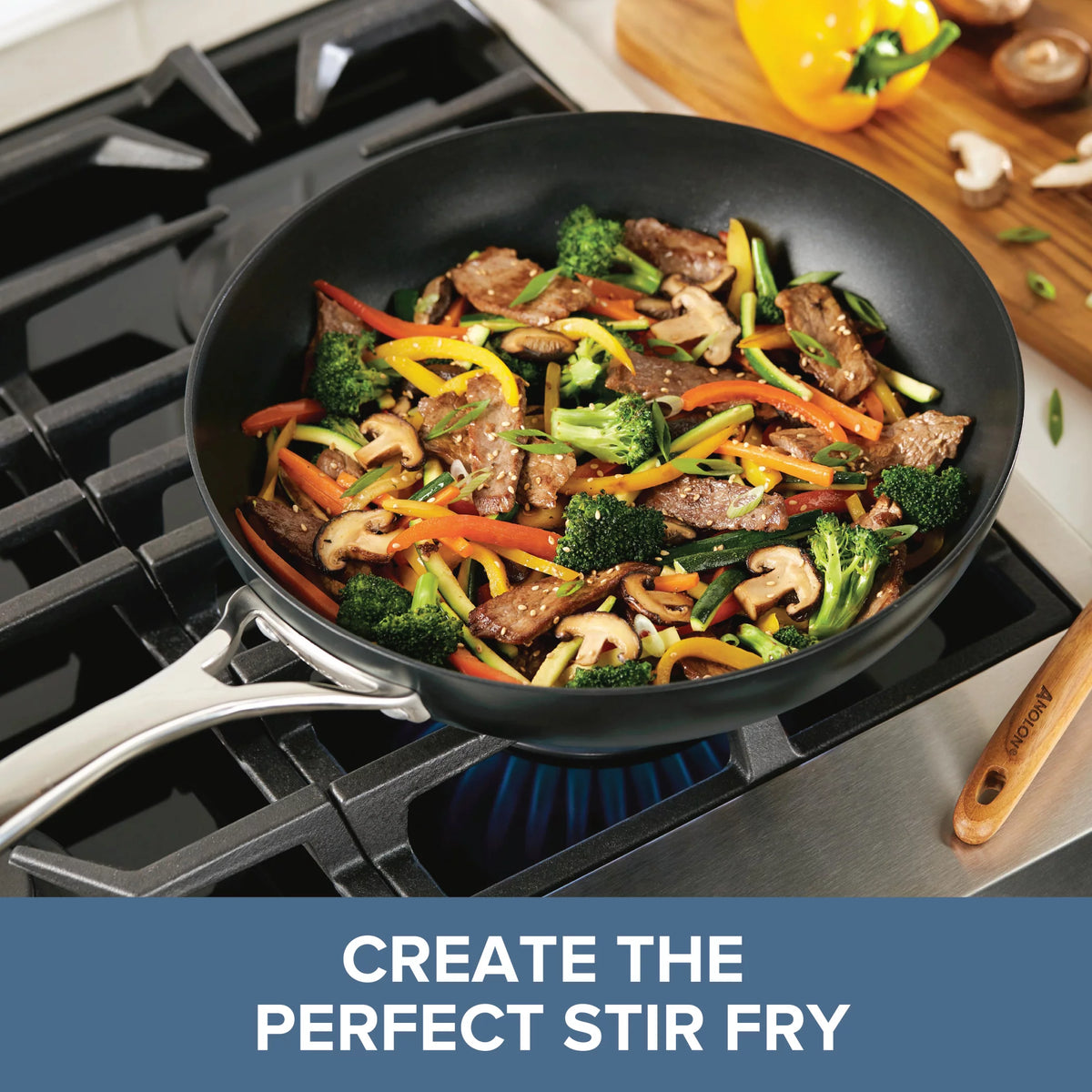 12 inch Hard-Anodized Nonstick Stir Fry Q539408