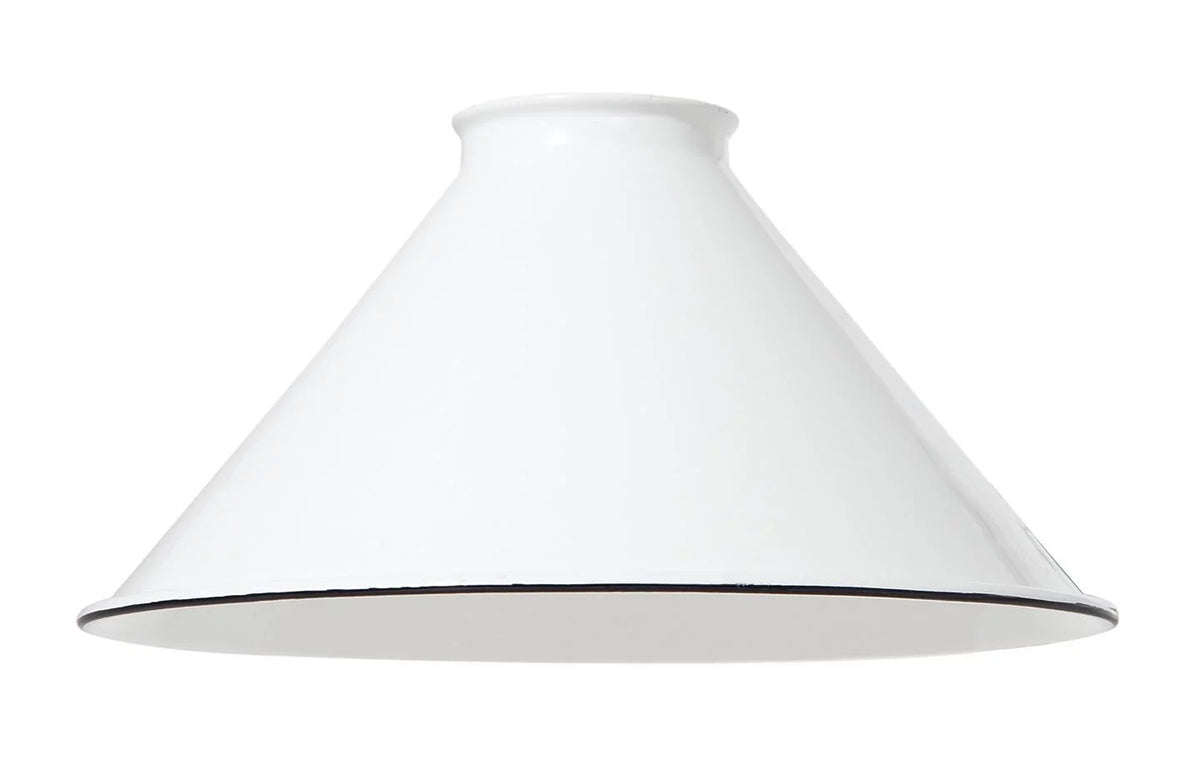 White Industrial Cone Metal Shade F94022