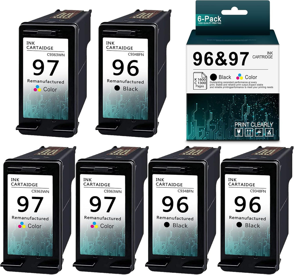6-Pack Remanufactured Ink Cartridge for HP Officejet Deskjet Printer Y20632