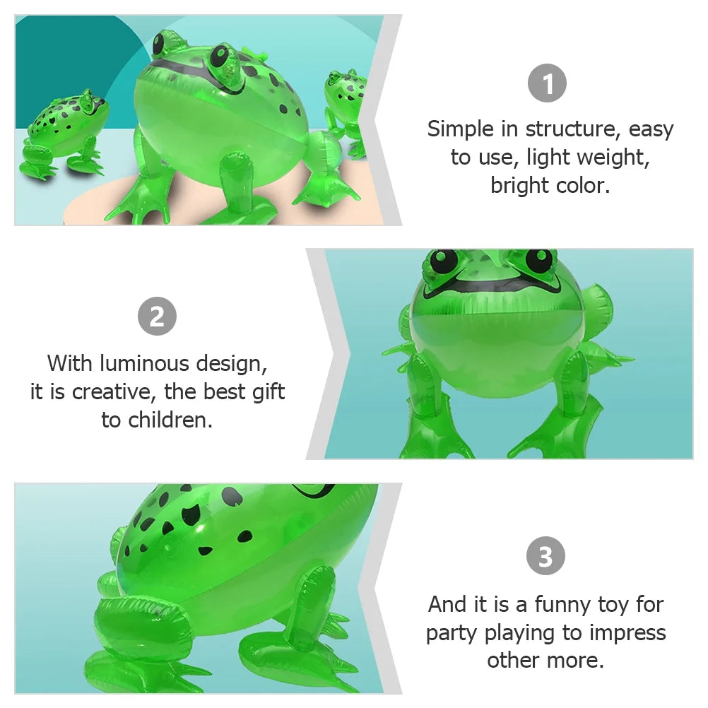 Luminous Inflatable Frog Toys Party Decor Funny Blow Up Toy P80510