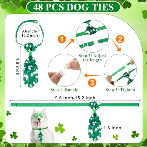 108 Pcs Dog Bandanas Bow Tie Set Plaid Pattern Adjustable Washable Reversible Z522831