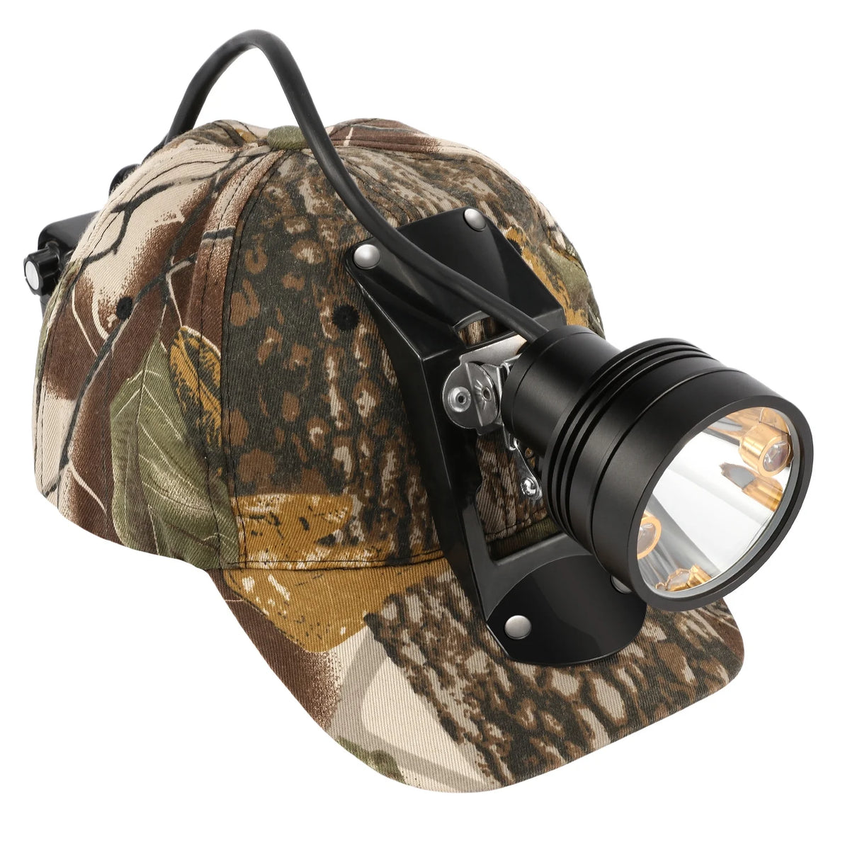 80000 LUX LED Hunting Light with 3 LED Cap Light G35915
