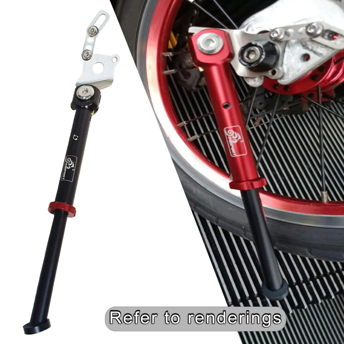 Black Aluminum Alloy Single Leg Bike Kickstand X871