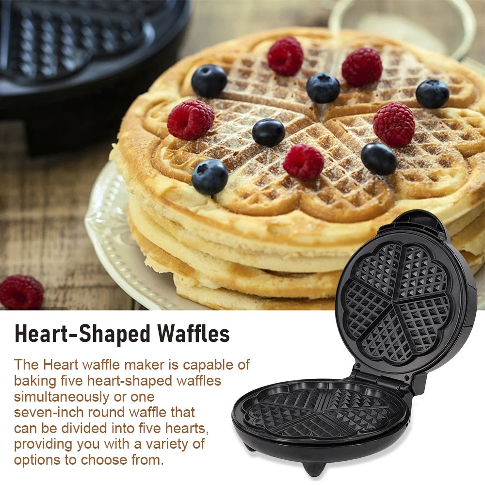 1000W Heart-Shaped Waffle Maker Z878824