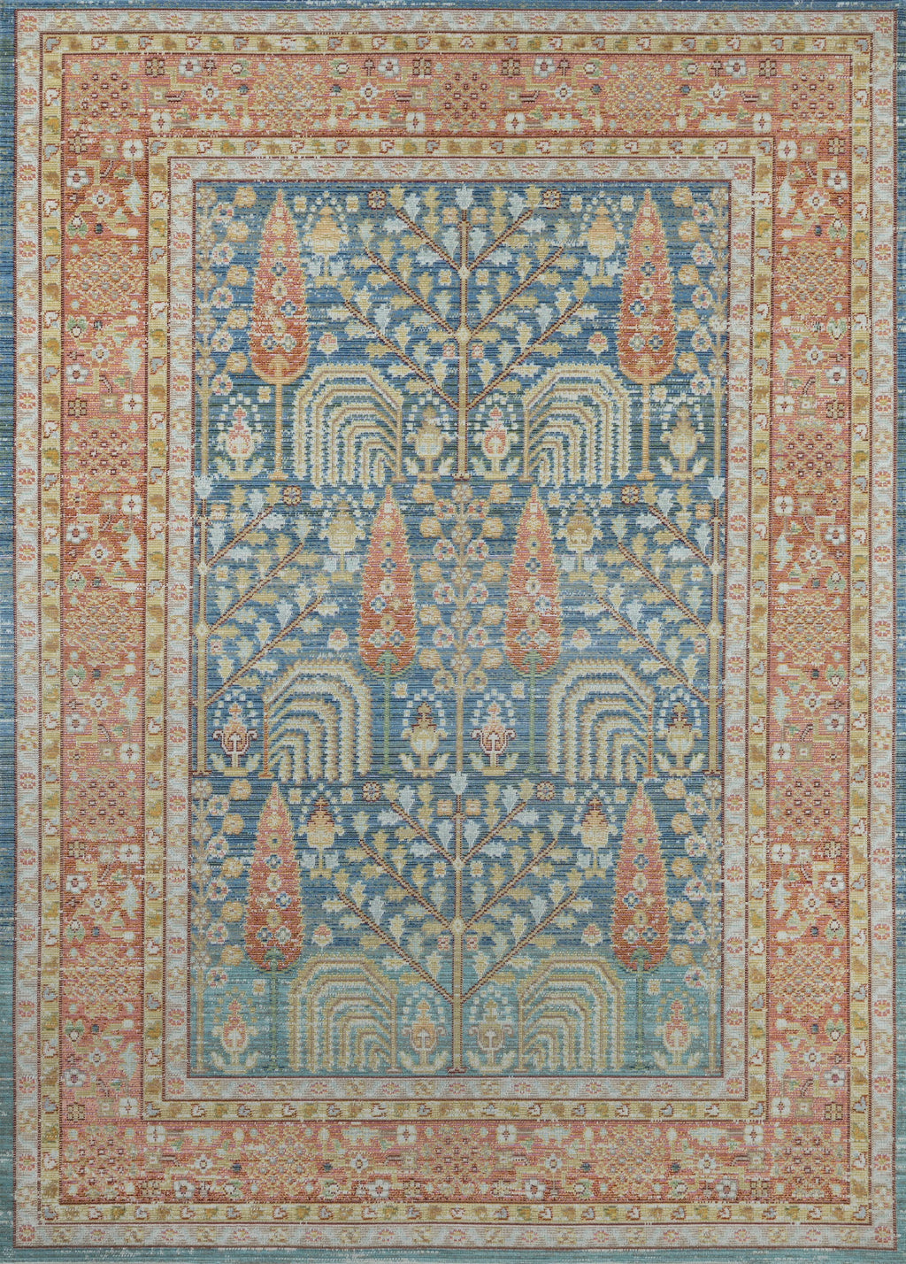 Blue Polyester Area Rug 7'10" X 10'6" L47760