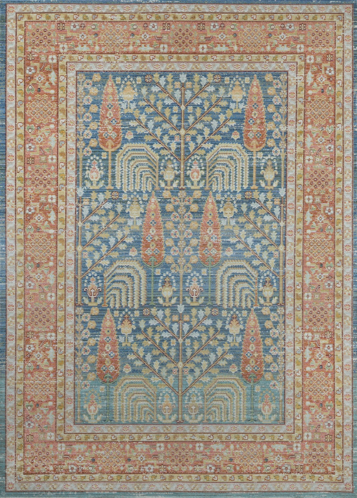 Blue Polyester Area Rug 7'10" X 10'6" L47760