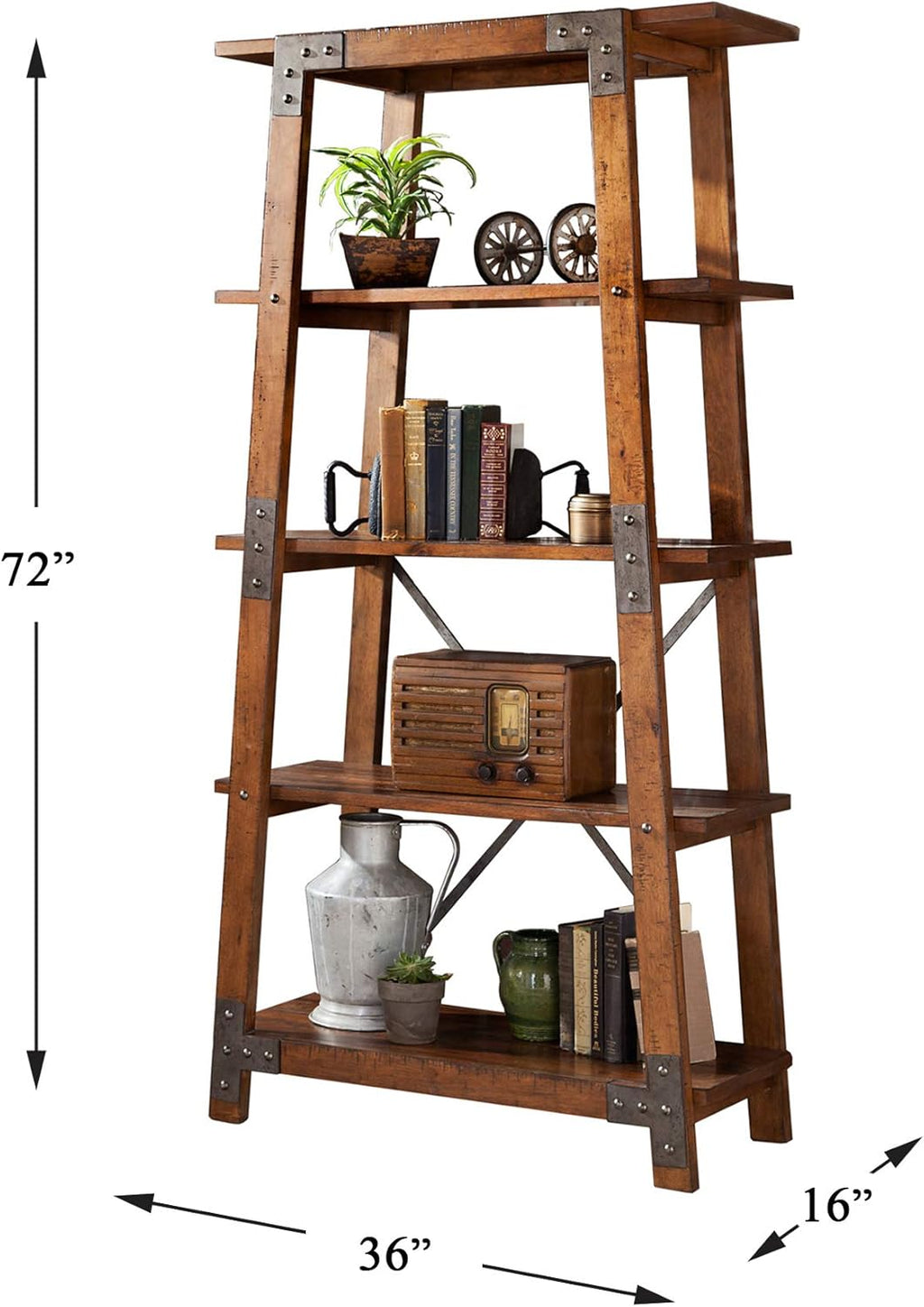 Brown 4-Tier Bookcase X167389