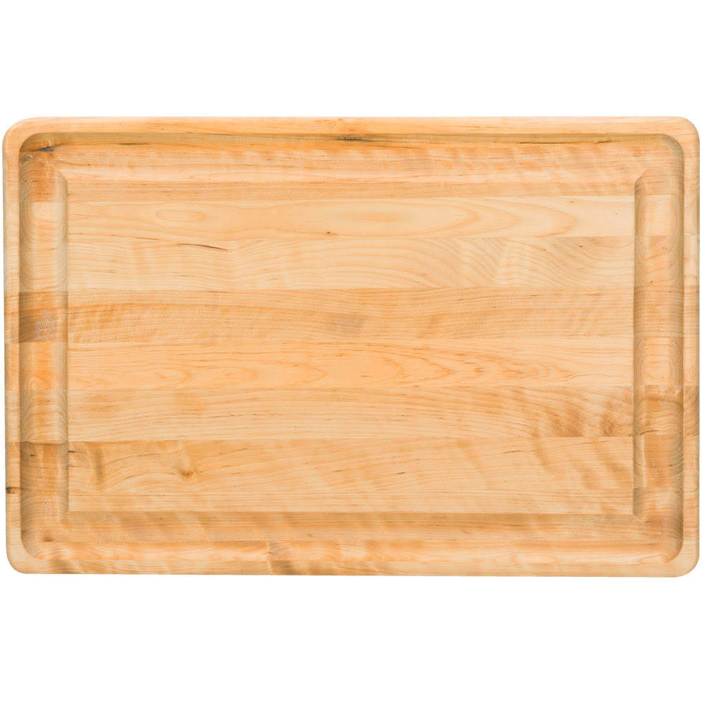 24x22 x 16x22 x 1 1/4x22 Wood Grooved Carving Board W100