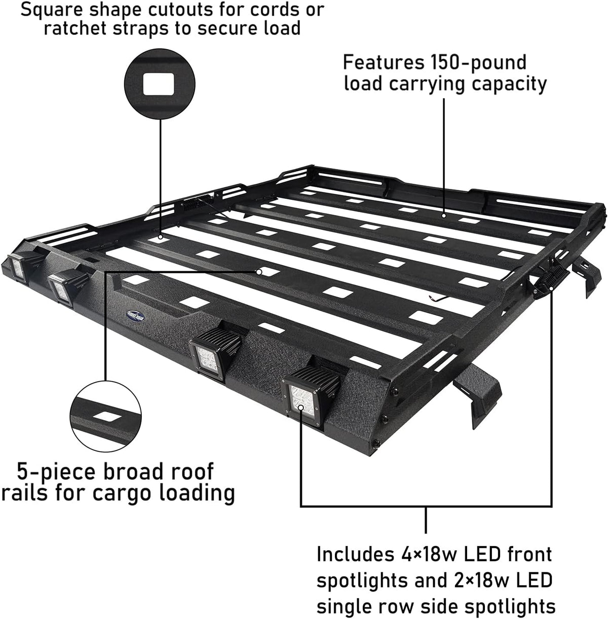 Top Roof Rack Cargo Basket Carrier F422