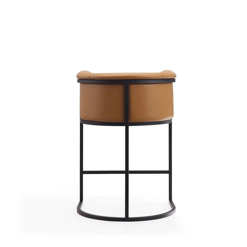 Camel and Black Metal Counter Height Bar Stool (Set of 3) P2218