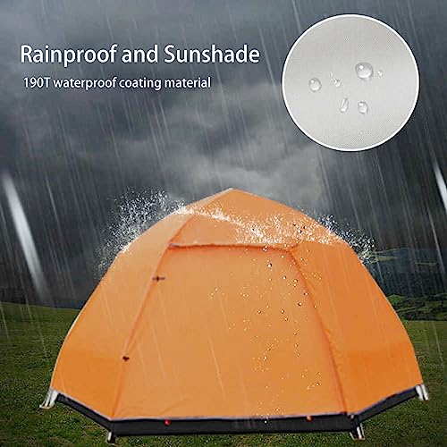 3-5 Person Instant Pop Up Camping Tent with Rain Fly Blue U181095