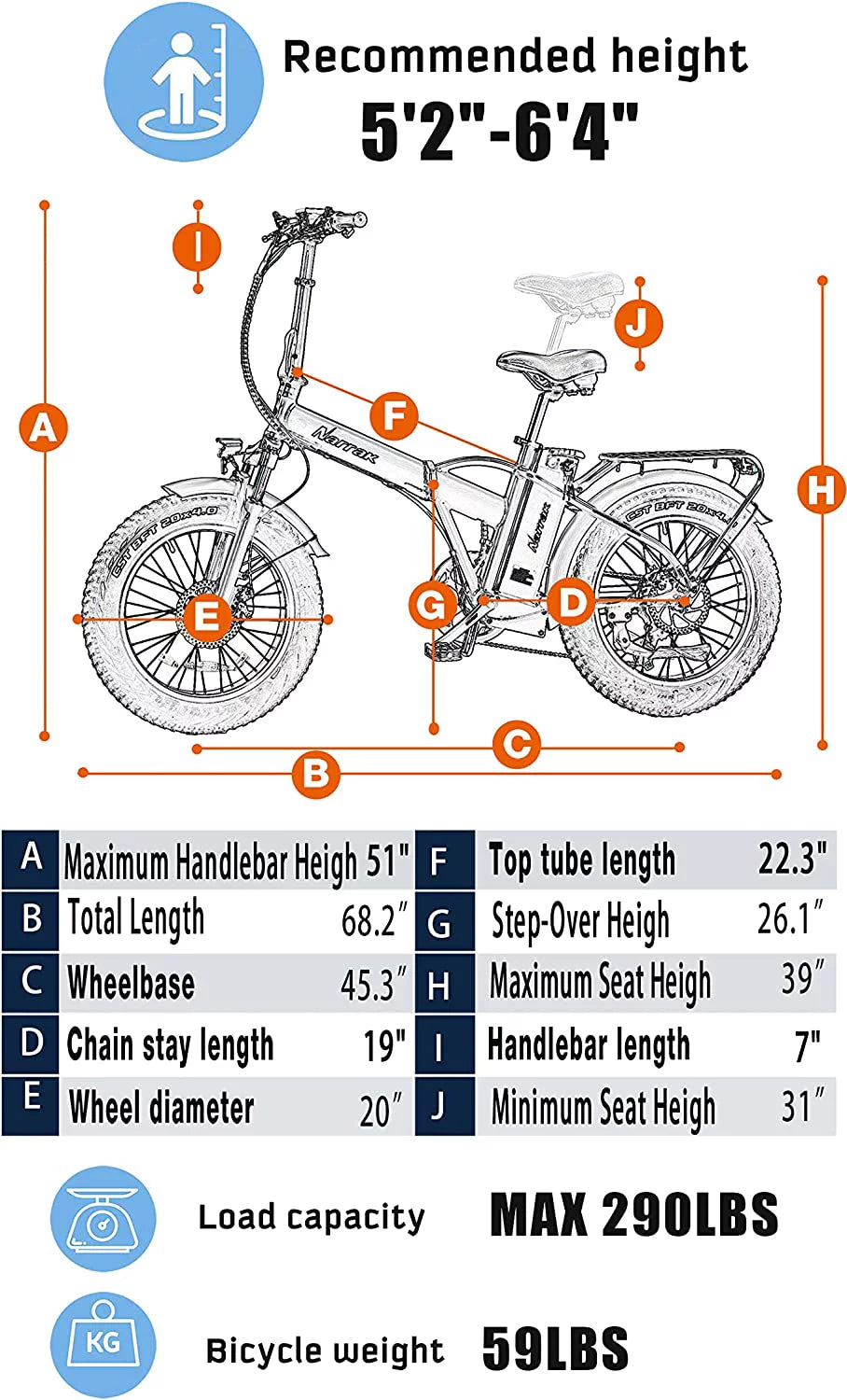 20" Folding Fat Tire E-Bike H5681