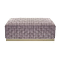 Lilac Gold Velvet Bench with Stainless Steel Base F53804