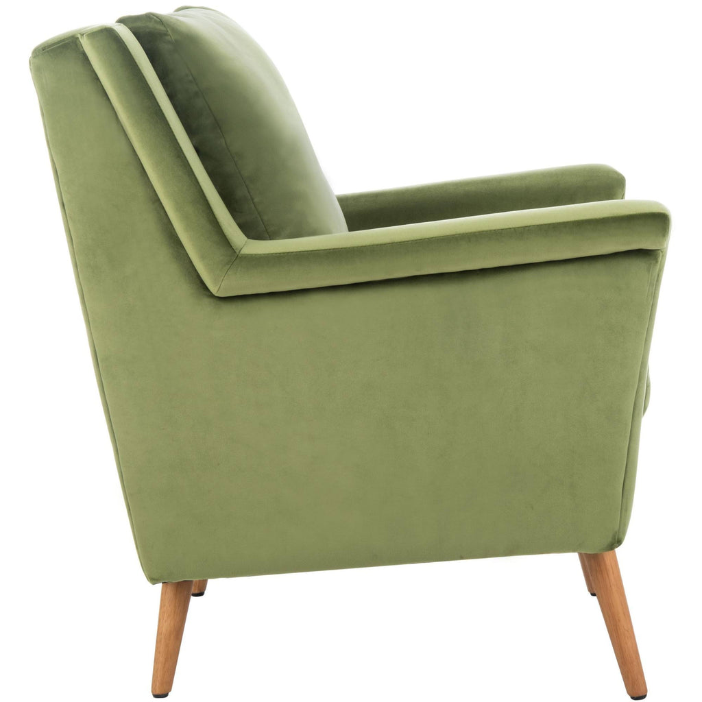 Olive Velvet Arm Chair Y2092