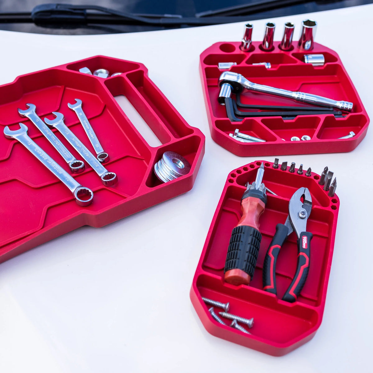 3-Piece Silicone Tool Organizer Tray L290420