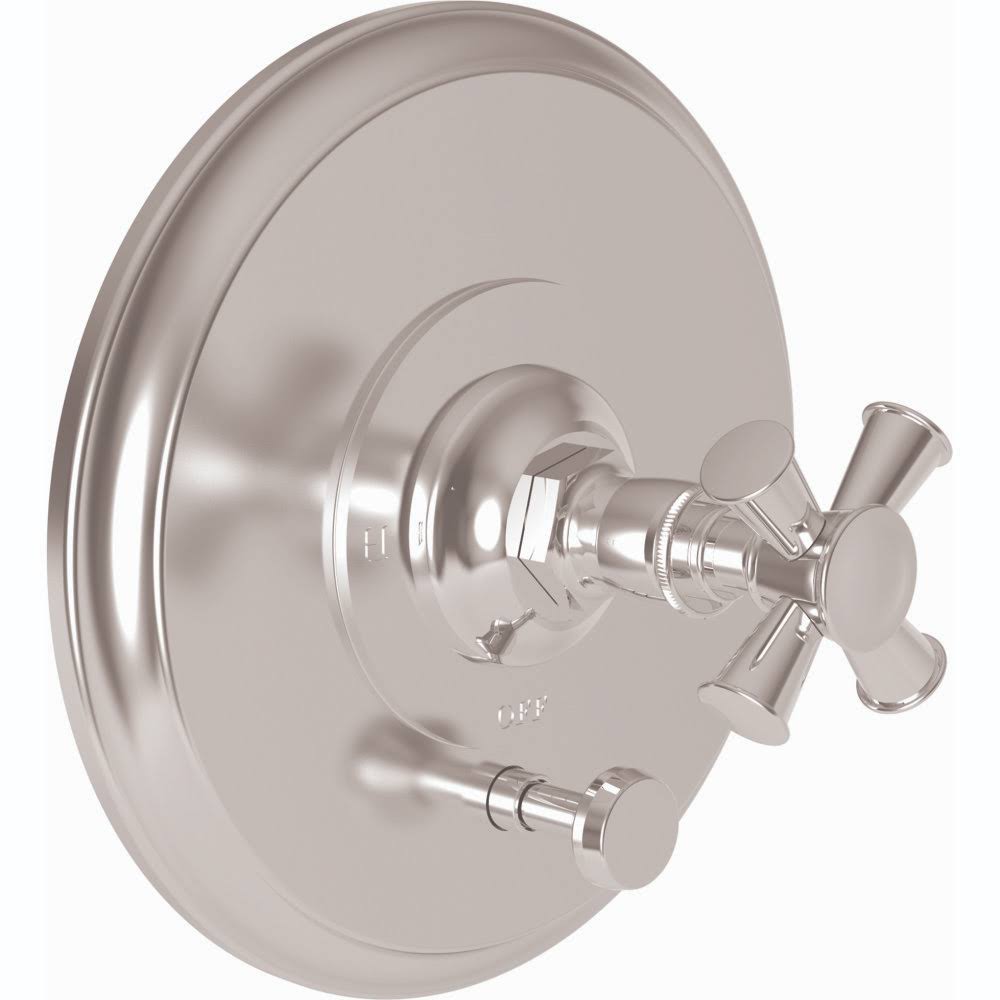 Satin Bronze Balanced Pressure Tub and Shower Diverter Plate with Cross Handle R4174